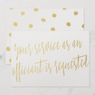 Gold "Dein Service als Beamter wird angefordert" Einladung