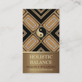 Gold Deko Yin Yang New Age Gold Business Card Visitenkarte