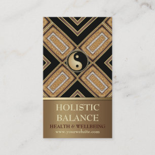 Gold Deko Yin Yang New Age Gold Business Card Visitenkarte
