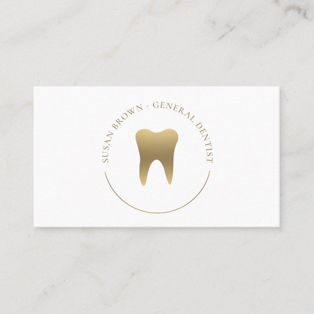 Gold Dental Logo-Visitenkarte Visitenkarte (Vorderseite)