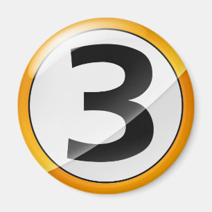 Gold der Nr. 3 Magnet