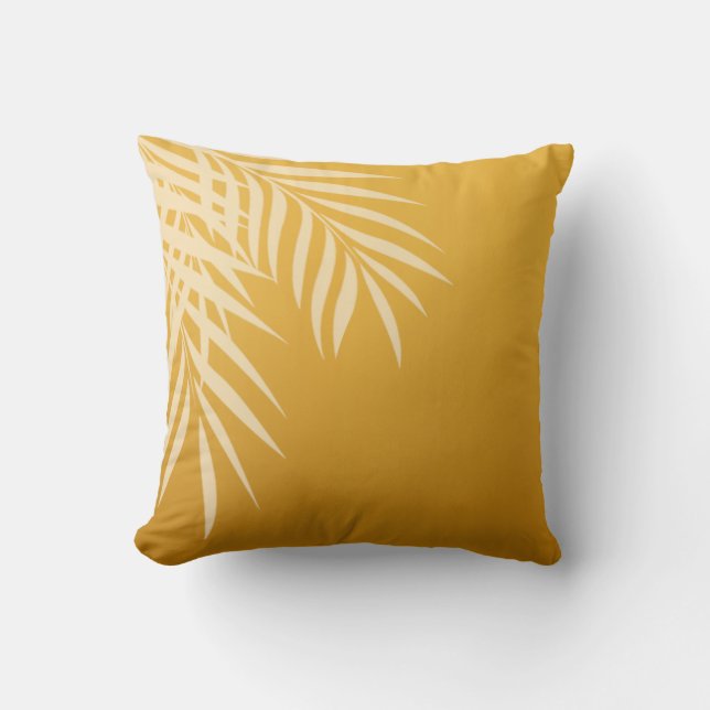 Gold der Strand-Palme-Silhouette | Kissen (Vorderseite)