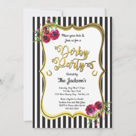 Gold Derby Horse racing Party Invitations Einladung