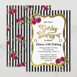 Gold Derby Themed Einladungen zum Geburtstag