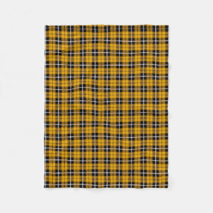 Gold-/des Gelbsweißer/schwarzer Streifen Fleecedecke