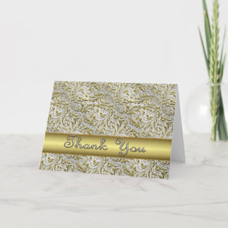 Gold-Design Vielen Dank Notecard Dankeskarte