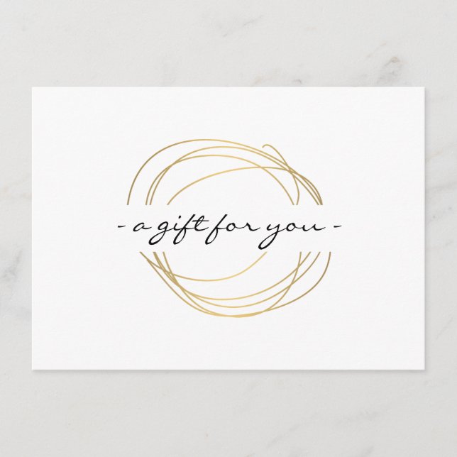 Gold Designer-Geschenkgutschein (Vorderseite)