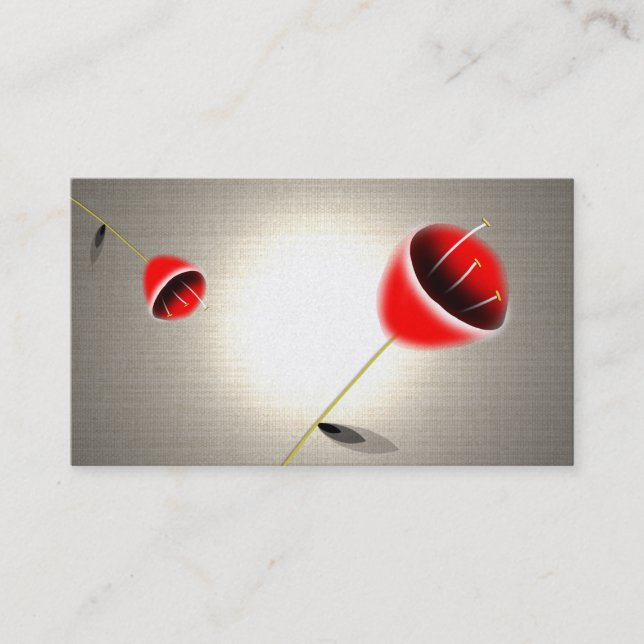 Gold Designer Profile Business Cards Mohn Visitenkarte (Vorderseite)