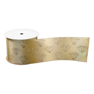 Gold Diamant Elegant Funkeln Hochzeit Verlobung Satinband