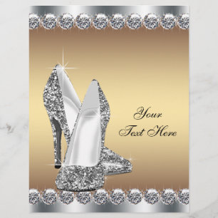 Gold-Diamant-Glitter-High-Heel-Schuh Flyer