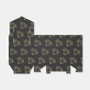 Gold-Diamant moderne Design Party Favor Boxen Geschenkschachtel