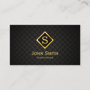 Gold-Diamant-Monogramm-Dispatcher Visitenkarte