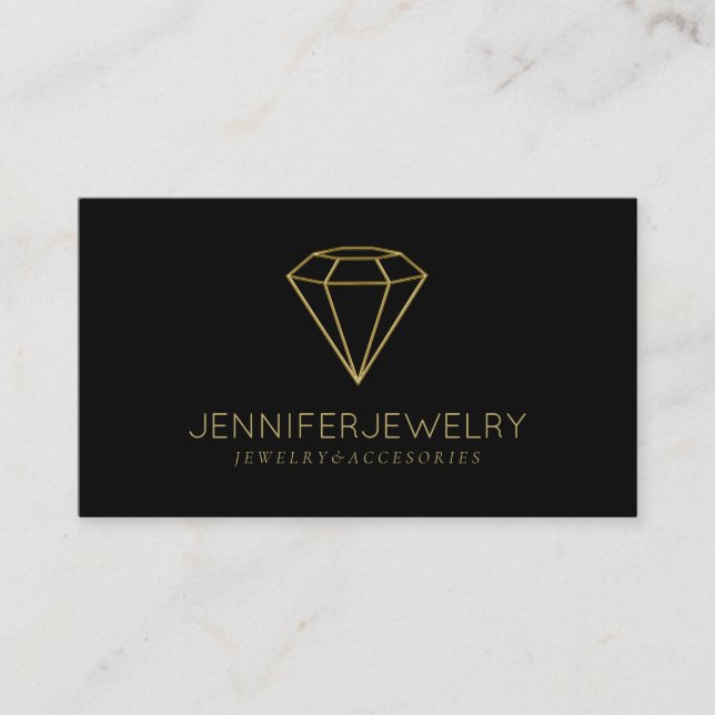 Gold-Diamant-Schmuck Visitenkarte (Vorderseite)