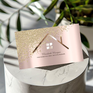 Gold Diamanten Roségold Immobilienmakler Visitenkarte