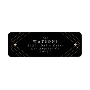 Gold Diamond Black Geometric Deko Gatsby Wedding