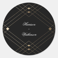 Gold Diamond Black Geometric Deko Gatsby Wedding