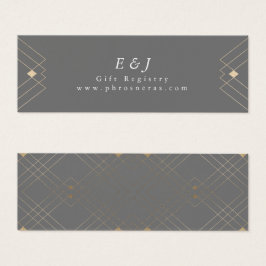 Gold Diamond Gray Geometric Deko Gatsby Wedding