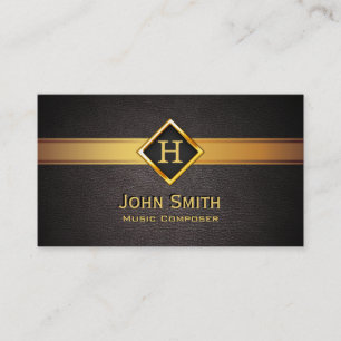 Gold Diamond Label Music Composer Business Card Visitenkarte