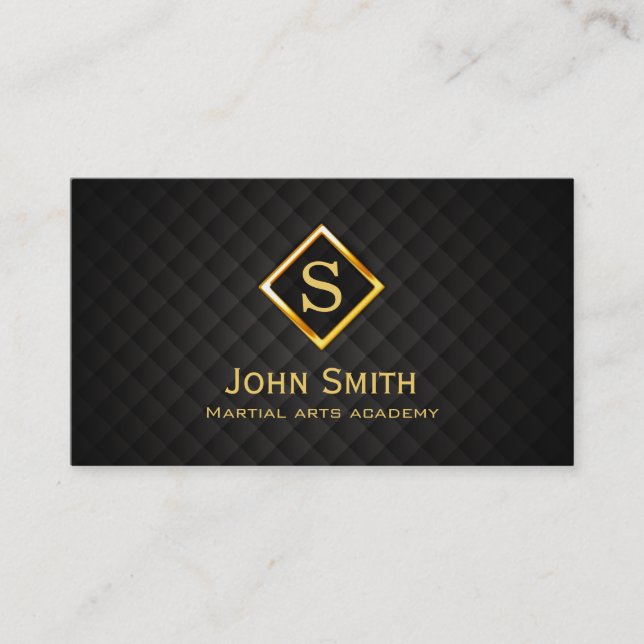 Gold Diamond Martial Arts Business Card Visitenkarte (Vorderseite)