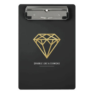 Gold Diamond Mini Klemmbrett
