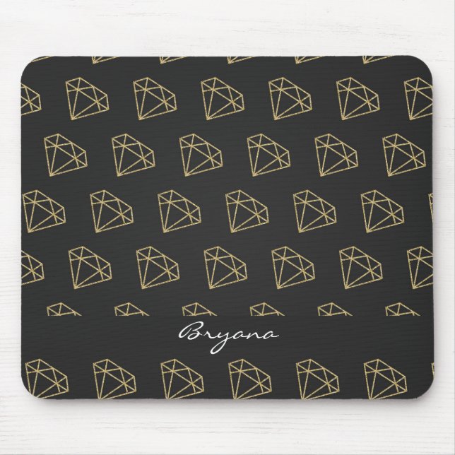 Gold Diamond Modern Glamour Mouse Pad Mousepad (Vorne)