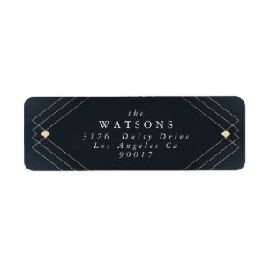Gold Diamond Navy Geometric Deko Gatsby Wedding