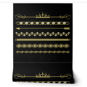 Gold Diamond Ornamente Custom Color Black Tapete