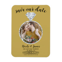 Gold Diamond Ring Bling Ring Foto Save the Date