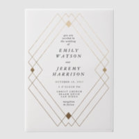 Gold Diamond White Geometric Deko Gatsby Wedding