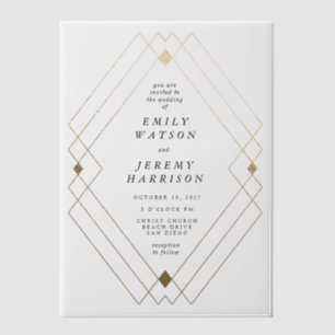 Gold Diamond White Geometric Deko Gatsby Wedding
