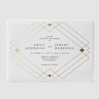 Gold Diamond White Geometric Deko Gatsby Wedding