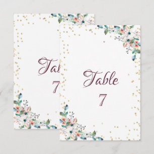 Gold Diamonds Blume Table Card Einladung
