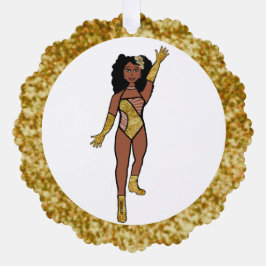 Gold & Diamonds Dancer Ornament Card A