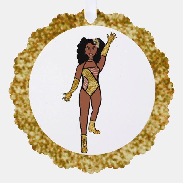 Gold & Diamonds Dancer Ornament Card A Karte (Vorderseite)