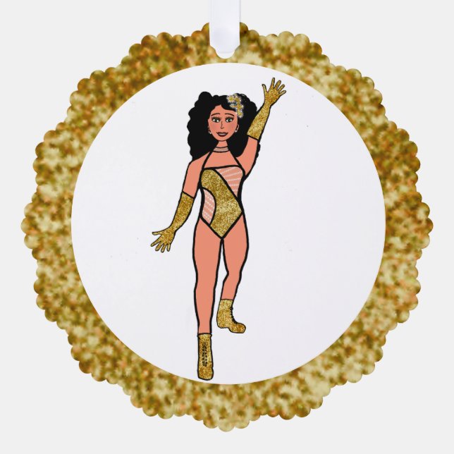 Gold & Diamonds Dancer Ornament Card B Karte (Vorderseite)