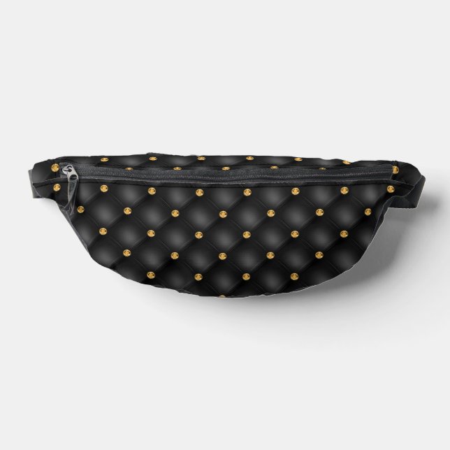 Gold Diamonds Tufted Black Fanny Pack Bauchtasche (Ablage )