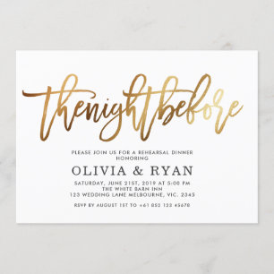 Gold die Nacht vor Einladung