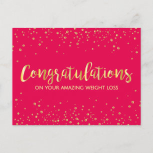 Gold Diet Herzlichen Glückwunsch Gewichtsverlust E Postkarte