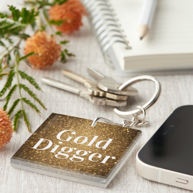 Gold Digger Schlüsselanhänger Geschenk (Vorderseite rechts)