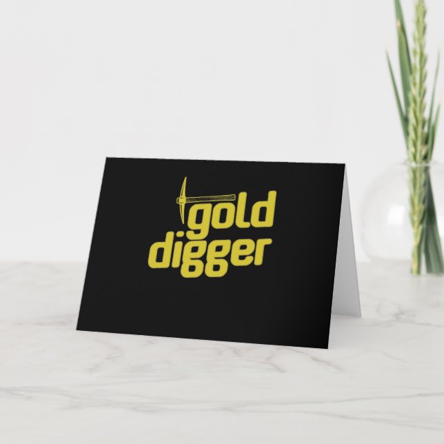 Gold Digger Spitzhacke Pickel Werkzeug Karte (Vorderseite)