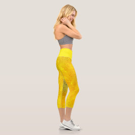 Gold Dinosaurier verborgen Capri Leggings