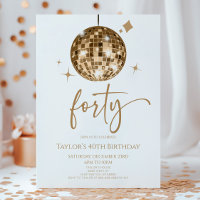Gold Disco Ball 40. Geburtstag Party