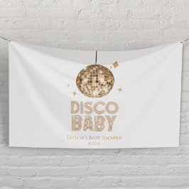 Gold Disco Ball 'Disco Baby' Babydusche Banner