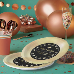 Gold Disk/Vinyl Record-Abschluss Pappteller