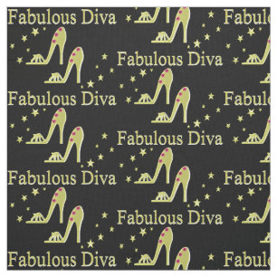 GOLD DIVA UND SHOE QUEEN FASHIONISTA STOFF