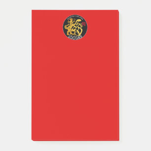 Gold Dog Papercut Chinesisches Neujahr 2018 Notepa Post-it Klebezettel