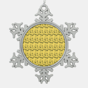 Gold Dollar Schneeflocken Zinn-Ornament