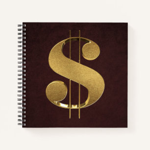 Gold-Dollar-Unterzeichnung Notizbuch
