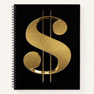 Gold-Dollar-Unterzeichnung Notizbuch