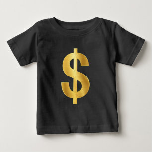 Gold Dollar Zeichen Symbol – Luxus Geld Minimalist Baby T-shirt